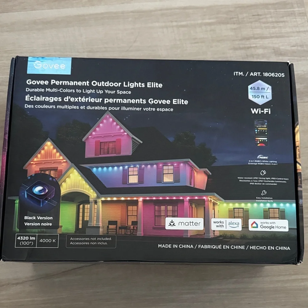 Permanent Outdoor Lights Elite 150 Feet- Multicolor- New in box unopened.